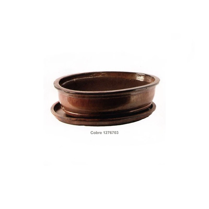 Tiesto ébano Con Plato 3 Tiesto ébano Con Plato - Imagen 2